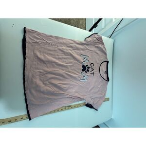 Lazy One Size Large pink/black tee